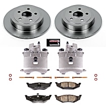 KCOE6266C Rear Brake Disc and Caliper Kit, Natural Caliper, Ceramic, 5 Lugs, Z17 OE Replacement