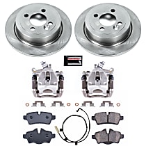 KCOE6281 Rear Brake Disc and Caliper Kit, Natural Caliper, Ceramic, 4 Lugs, Z17 OE Replacement