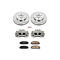KCOE6321 Front Brake Disc and Caliper Kit, Natural Caliper, Ceramic, 6 Lugs, Z17 OE Replacement