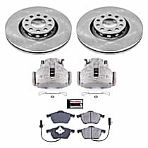 KCOE636 Front Brake Disc and Caliper Kit, Natural Caliper, Ceramic, 5 Lugs, Z17 OE Replacement