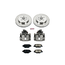 KCOE6376 Rear Brake Disc and Caliper Kit, Natural Caliper, Ceramic, 5 Lugs, Z17 OE Replacement