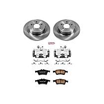 3-Piece Kit Rear, Brake Disc and Caliper Kit, Natural Caliper, Ceramic, 5 Lugs, Z17 OE Replacement