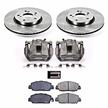 KCOE6515A Front OE Stock Replacement Low-Dust Ceramic Brake Pad, Rotor and Caliper Kit