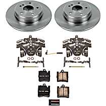 KCOE6698 Rear Brake Disc and Caliper Kit, Natural Caliper, Ceramic, 5 Lugs, Z17 OE Replacement