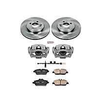 KCOE6739 Front Brake Disc and Caliper Kit, Natural Caliper, Ceramic, 4 Lugs, Z17 OE Replacement