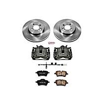 KCOE6741 Front Brake Disc and Caliper Kit, Natural Caliper, Ceramic, 4 Lugs, Z17 OE Replacement
