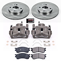KCOE6786 Front Brake Disc and Caliper Kit, Natural Caliper, Ceramic, 4 Lugs, Z17 OE Replacement