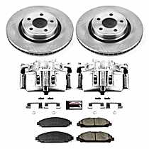 KCOE6809 Front Brake Disc and Caliper Kit, Natural Caliper, Ceramic, 5 Lugs, Z17 OE Replacement