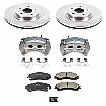 KCOE6944 Front Brake Disc and Caliper Kit, Natural Caliper, Ceramic, 5 Lugs, Z17 OE Replacement