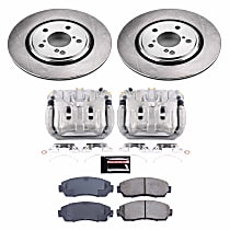 KCOE6959 Front OE Stock Replacement Low-Dust Ceramic Brake Pad, Rotor and Caliper Kit