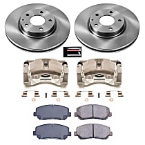 KCOE6967 Front Brake Disc and Caliper Kit, Natural Caliper, Ceramic, 5 Lugs, Z17 OE Replacement