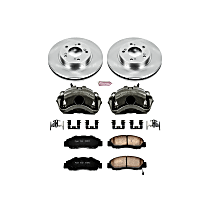 KCOE704 Front Brake Disc and Caliper Kit, Natural Caliper, Ceramic, 5 Lugs, Z17 OE Replacement