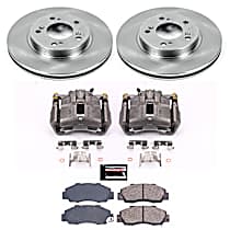 KCOE704A Front Brake Disc and Caliper Kit, Natural Caliper, Ceramic, 5 Lugs, Z17 OE Replacement