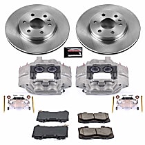 KCOE7126 Front Brake Disc and Caliper Kit, Natural Caliper, Ceramic, 6 Lugs, Z17 OE Replacement