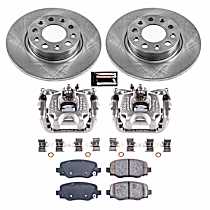 KCOE7301 Rear Brake Disc and Caliper Kit, Natural Caliper, Ceramic, 5 Lugs, Z17 OE Replacement