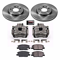 KCOE7400 Front Brake Disc and Caliper Kit, Natural Caliper, Ceramic, 5 Lugs, Z17 OE Replacement