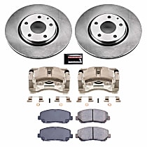 KCOE7689 Front Brake Disc and Caliper Kit, Natural Caliper, Ceramic, 5 Lugs, Z17 OE Replacement