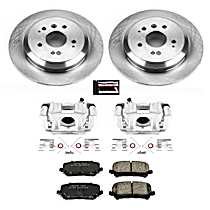 3-Piece Kit Rear, Brake Disc and Caliper Kit, Natural Caliper, Ceramic, 5 Lugs, Z17 OE Replacement