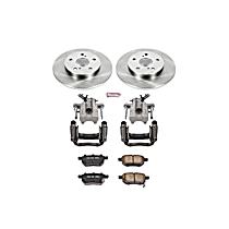 2-Wheel Set Power Stop&reg; KCOE7753 Rear OE Stock Replacement Low-Dust Ceramic Brake Pad, Rotor and Caliper Kit