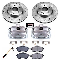 KCOE7766 Front Brake Disc and Caliper Kit, Natural Caliper, Ceramic, 5 Lugs, Z17 OE Replacement