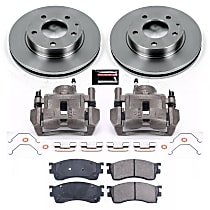 KCOE788 Front Brake Disc and Caliper Kit, Natural Caliper, Ceramic, 5 Lugs, Z17 OE Replacement