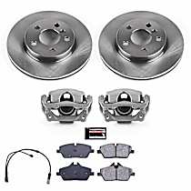 3-Piece Kit Front, Brake Disc and Caliper Kit, Except Sport Brake Upgrade, Natural Caliper, Ceramic, 5 Lugs, Z17 OE Replacement