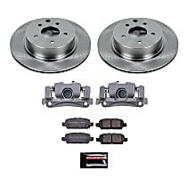 KCOE8062C Rear Brake Disc and Caliper Kit, Natural Caliper, Ceramic, 5 Lugs, Z17 OE Replacement