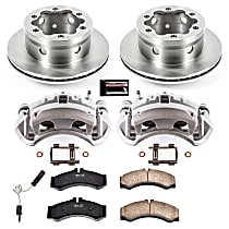 KCOE8427 Rear Brake Disc and Caliper Kit, Natural Caliper, Ceramic, 6 Lugs, Z17 OE Replacement