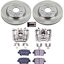 3-Piece Kit Rear, Brake Disc and Caliper Kit, 4WD, Natural, Ceramic, 5 Lugs, Z17 OE Replacement, Includes (1) Brake Disc and Pad Kit; (2) Brake Calipers