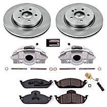 KCOE864 Front Brake Disc and Caliper Kit, Natural Caliper, Ceramic, 5 Lugs, Z17 OE Replacement