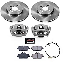 KCOE8842 Front Brake Disc and Caliper Kit, Natural Caliper, Ceramic, 4 Lugs, Z17 OE Replacement