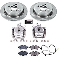 KCOE8871 Rear Brake Disc and Caliper Kit, Natural Caliper, Ceramic, 4 Lugs, Z17 OE Replacement