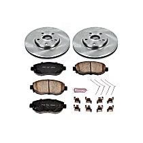 KOE1077 Front OE Stock Replacement Low-Dust Ceramic Brake Pad and Rotor Kit