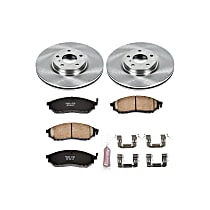 Front Brake Disc and Pad Kit, Plain Surface, 5 Lugs, 12.58 in., Ceramic, OE Replacement
