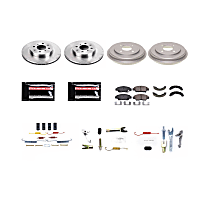 KOE15246DK Front and Rear Brake Disc And Drum Kit, 4 Lugs, Z17 Stock Replacement