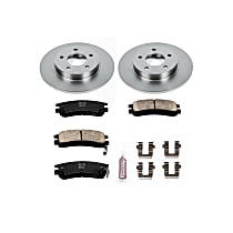 Rear Brake Disc and Pad Kit, Plain Surface, 5 Lugs, 11.06 in., Ceramic, Z17 OE Replacement