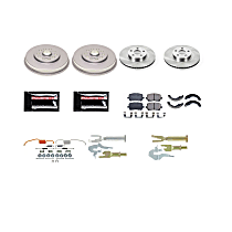 KOE15536DK Front and Rear Brake Disc And Drum Kit, 5 Lugs, Autospecialty By Powerstop