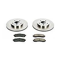 Front Brake Disc and Pad Kit, Plain Surface, 5 Lugs, 296 mm, Ceramic, Red Line, 3.5L 6Cyl, Z17 OE Replacement