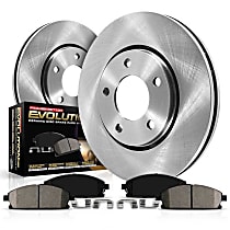 KOE1676 Front OE Stock Replacement Low-Dust Ceramic Brake Pad and Rotor Kit