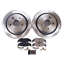 Rear Brake Disc and Pad Kit, Plain Surface 5 Lugs 352 mm Ceramic Z17 OE Replacement