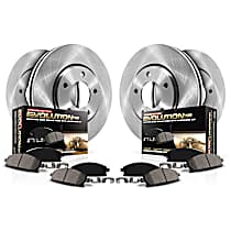 Front and Rear Brake Disc and Pad Kit, Plain Surface, 6 Lugs, 290 mm, Ceramic, 4WD, Z17 OE Replacement