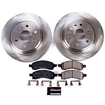 Front Brake Disc and Pad Kit, Plain Surface, 6 Lugs, 325 mm, Ceramic, XE, OE Replacement