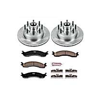 Front Brake Disc and Pad Kit, Plain Surface, 8 Lugs, 331 mm, Ceramic, Z17 OE Replacement