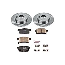 Rear Brake Disc and Pad Kit, Plain Surface, 5 Lugs, 281.6 mm, Ceramic, OE Replacement