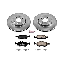 KOE6290 Front OE Stock Replacement Low-Dust Ceramic Brake Pad and Rotor Kit