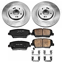 KOE7064 Front OE Stock Replacement Low-Dust Ceramic Brake Pad and Rotor Kit