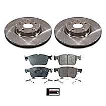 Front Brake Disc and Pad Kit, Plain Surface 5 Lugs 308.1 mm Ceramic Z17 OE Replacement