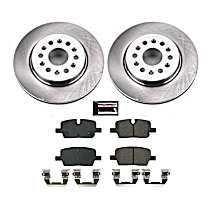 Rear Brake Disc and Pad Kit, Plain Surface 6 Lugs 315 mm Ceramic Z17 OE Replacement