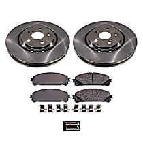 Front Brake Disc and Pad Kit, Plain Surface, 5 Lugs, 327.9 mm, Ceramic, Z17 OE Replacement
