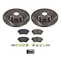 Rear Brake Disc and Pad Kit, Plain Surface, 5 Lugs, 317 mm, Ceramic, Z17 OE Replacement